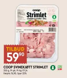 Coop Mega Coop svinekjøtt strimlet tilbud