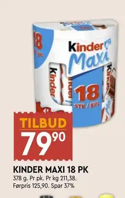 Coop Mega KINDER MAXI 18 PK tilbud
