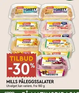 Coop Mega MILLS PÅLEGGSSALATER tilbud