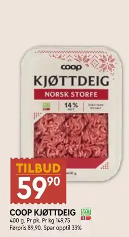 Coop Mega COOP KJØTTDEIG tilbud