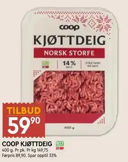 Coop Mega COOP KJØTTDEIG tilbud
