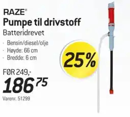 Thansen Raze pumpe til drivstoff tilbud