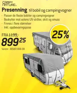 Thansen Camp+ Nature Presenning til bobil og campingvogner tilbud