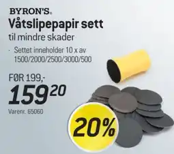 Thansen Byron's Våtslipepapir sett tilbud