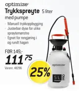 Thansen Optimize trykksprøyte tilbud