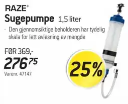 Thansen Raze sugepumpe tilbud