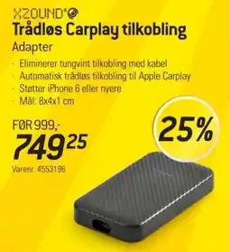 Thansen Xzound Trådløs Carplay tilkobling Adapter tilbud