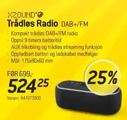 Thansen Xsound trådløs radio DAB+/FM tilbud