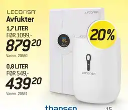 Thansen Leconsa avfukter tilbud