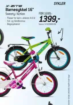 Thansen X-Zite Barnesykkel 16" tilbud