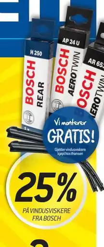 Thansen VINDUSVISKERE FRA BOSCH tilbud