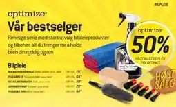 Thansen 50% PÅ UTVALGT BILPLEIE FRA OPTIMIZE tilbud