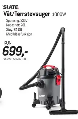 Thansen SLATE Våt/Tørrstøvsuger 1000W tilbud