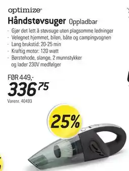 Thansen optimize Håndstøvsuger Oppladbar tilbud