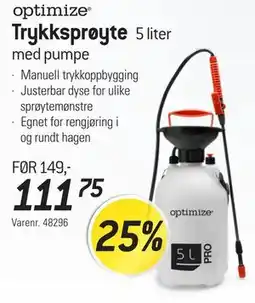 Thansen optimize Trykksprøyte tilbud
