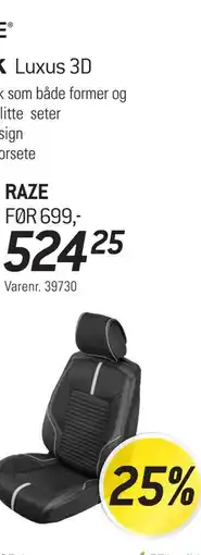 Thansen RAZE Forsetetrekk Luxus 3D tilbud