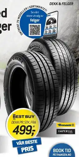 Thansen BEST BUY DEKK tilbud