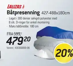 Thansen LALIZAS Båtpresenning tilbud