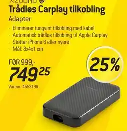 Thansen XZOUND Trådløs Carplay tilkobling Adapter tilbud
