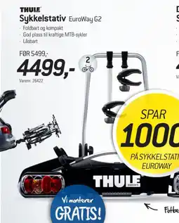 Thansen Thule sykkelstativ euroway g2 tilbud