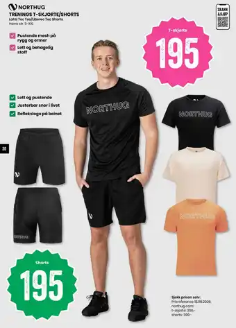 Northug trenings t-skjorte/shorts