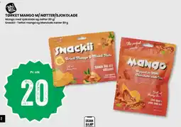 Sport Outlet Snackii tørket mango m/nøtter/sjokolade tilbud