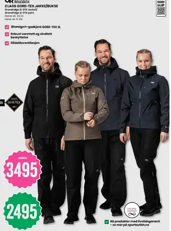 Or Research 2 Lags Gore-Tex Jakke/Bukse