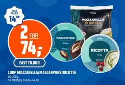 Coop Obs Coop mozzarella/mascarpone/ricotta tilbud