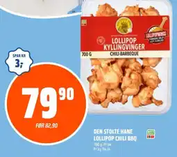 Coop Obs Den Stolte Hane Lollipop Chili BBQ tilbud