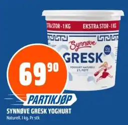 Coop Obs Synnøve Gresk Yoghurt tilbud