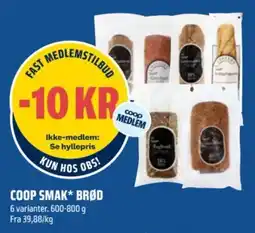 Coop Obs Coop Smak* Brød tilbud