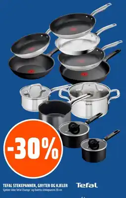 Coop Obs Tefal stekepanner, gryter og kjeler tilbud