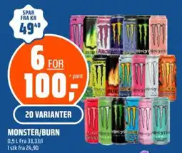 Coop Obs Monster/Burn tilbud