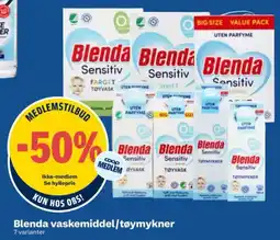 Coop Obs Blenda vaskemiddel/tøymykner tilbud