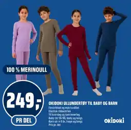 Coop Obs Okidoki ullundertøy til baby og barn tilbud