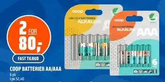 Coop Obs Coop batterier aa/aaa tilbud