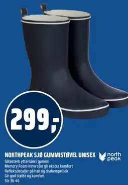 Coop Obs Northpeak sjø gummistøvel unisex tilbud