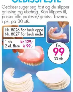 Nyttig Gebissi Leste tilbud