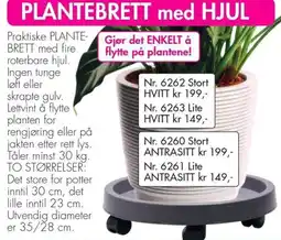 Nyttig Plantebrett med hjul tilbud