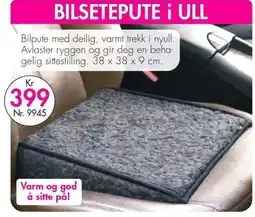 Nyttig Bilsetepute i ull tilbud