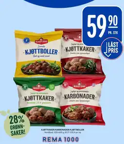 Rema 1000 Nordfjord kjøttkaker/karbonader/kjøttboller tilbud