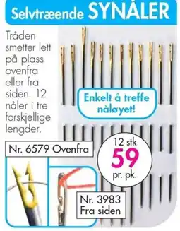 Nyttig Selvtræende synåler tilbud