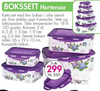 Bokssett Hortensia