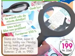Nyttig Ekstra stor linse tilbud