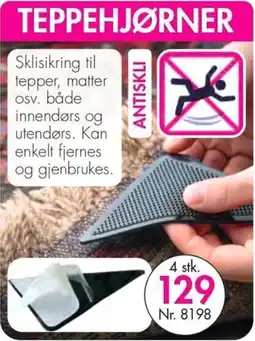 Nyttig Teppehjørner tilbud
