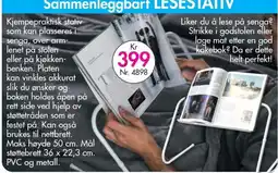 Nyttig Sammenleggbart lesestativ tilbud