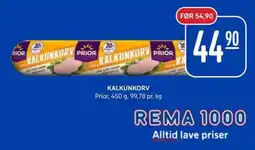 Rema 1000 Prior kalkunkorv tilbud