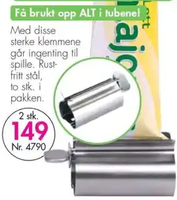 Nyttig Klemmer for tuber tilbud