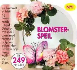 Nyttig Blomster-speil tilbud