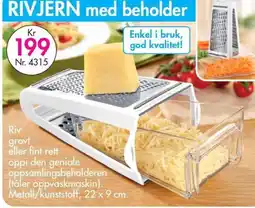 Nyttig Rivjern med beholder tilbud